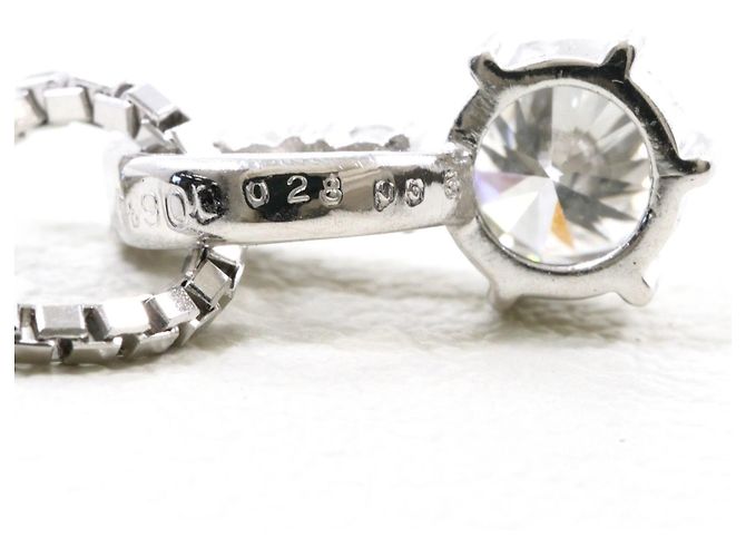 Autre Marque Collana in oro bianco 18K e platino con diamante D'oro - vista 4