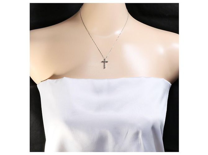Autre Marque Elegante collana in oro bianco 18K e diamanti D'oro - vista 5