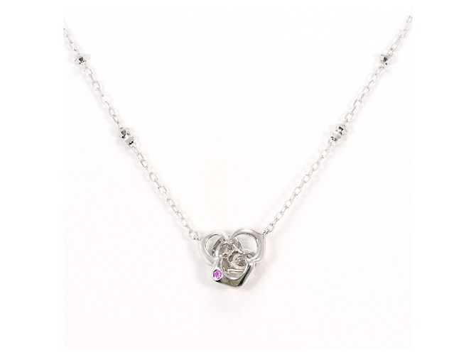 Autre Marque Collana in oro bianco 18K con diamante e zaffiro D'oro - vista 3