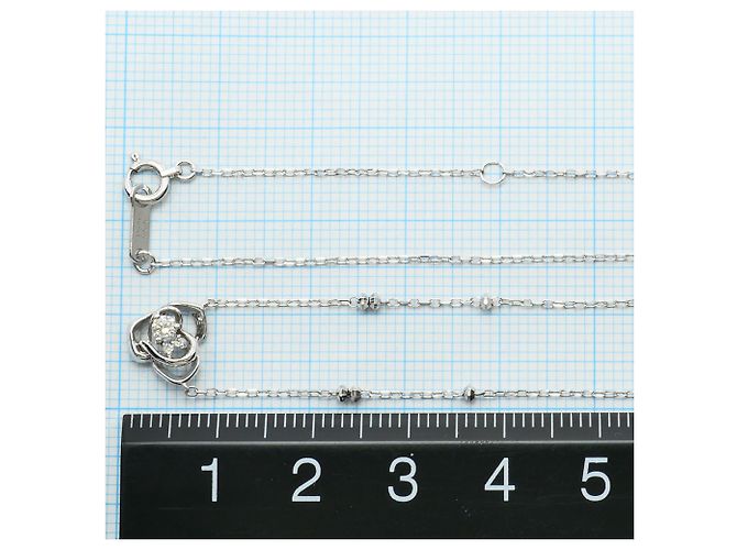 Autre Marque Collana in oro bianco 18K con diamante e zaffiro D'oro - vista 4