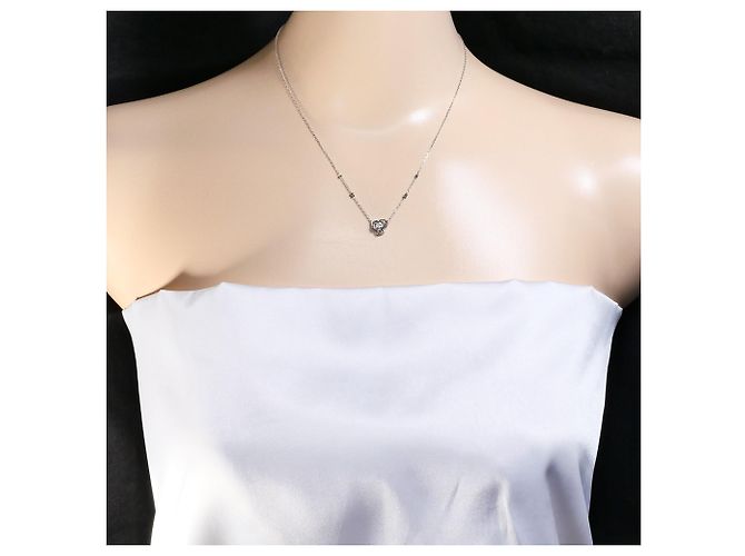 Autre Marque Collana in oro bianco 18K con diamante e zaffiro D'oro - vista 5