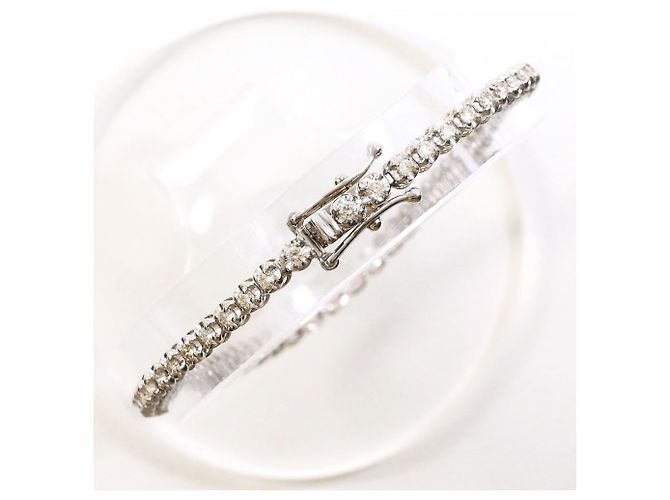 Autre Marque Bracciale con charm in oro bianco 18K con diamante D'oro - vista 3