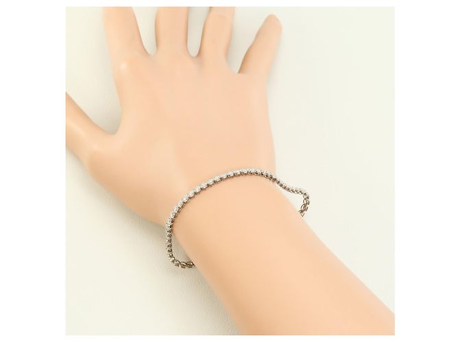 Autre Marque Bracciale con charm in oro bianco 18K con diamante D'oro - vista 5