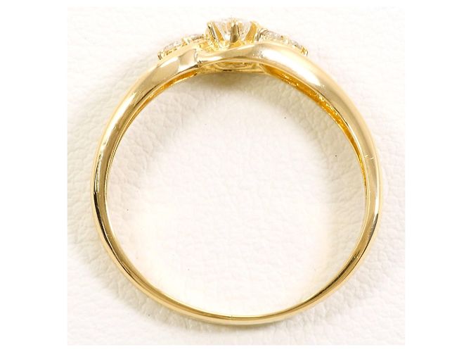 Autre Marque 18K Gelbgold-Ring mit Diamant Golden - Ansicht 2