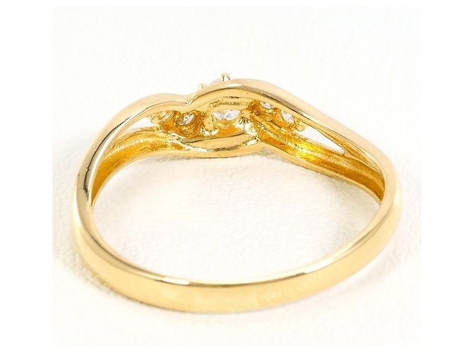 Autre Marque 18K Gelbgold-Ring mit Diamant Golden - Ansicht 3