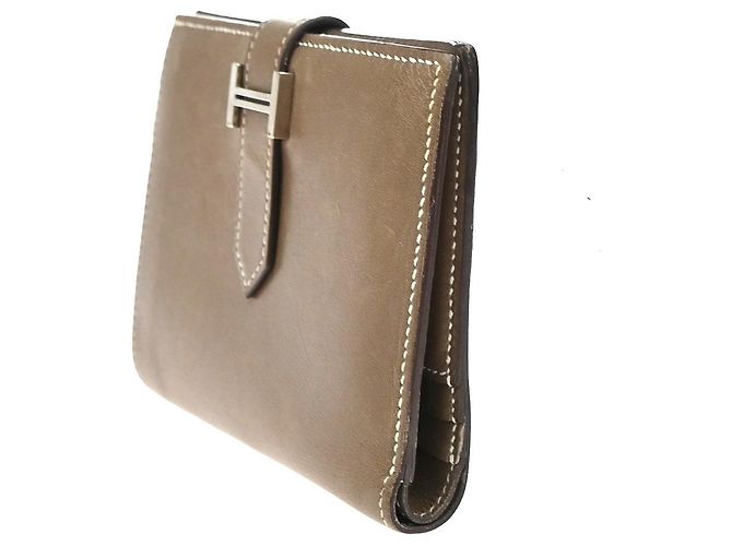 Hermès Hermes Bearn Coin Wallet Epsom Compact Brown - view 3