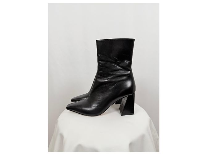 Aeyde Botines de cuero negros - vista 2