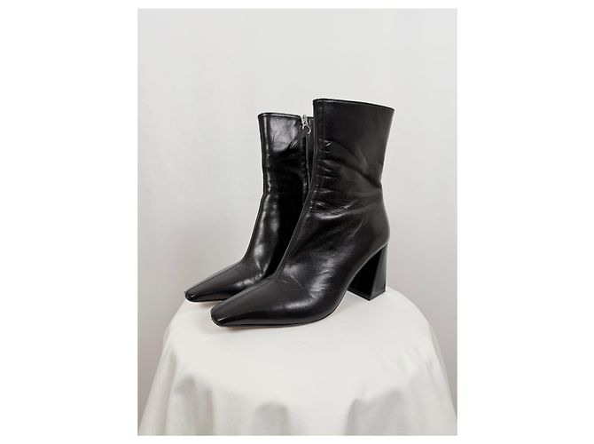 Aeyde Botines de cuero negros - vista 3