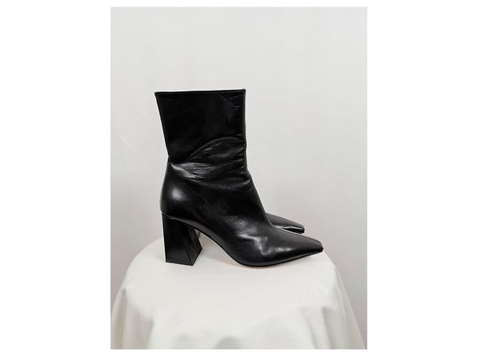 Aeyde Botines de cuero negros - vista 6