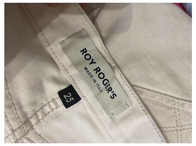 Autre Marque Roy Roger's Straight Leg Boyfriend Jeans Aus weiß - Ansicht 5