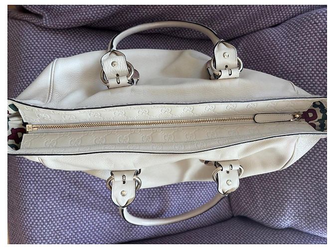Gucci Borsa a mano Boston Joy in pelle Crema - vista 10