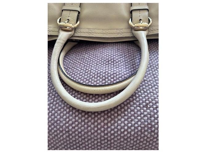 Gucci Borsa a mano Boston Joy in pelle Crema - vista 11