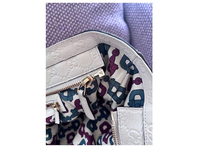 Gucci Borsa a mano Boston Joy in pelle Crema - vista 16