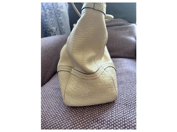 Gucci Borsa a mano Boston Joy in pelle Crema - vista 6