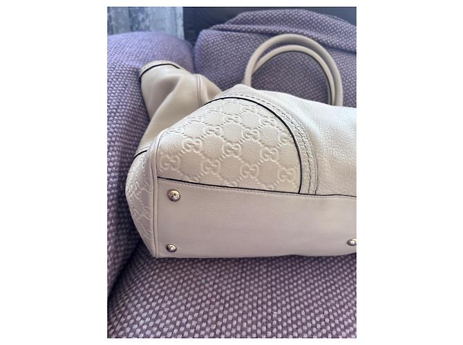 Gucci Borsa a mano Boston Joy in pelle Crema - vista 8