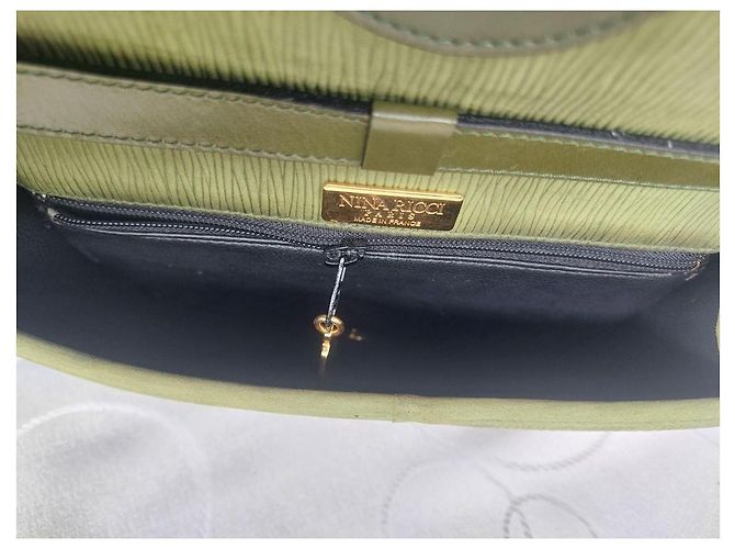 Borsa a tracolla Nina Ricci in pelle testurizzata verde - vista 4