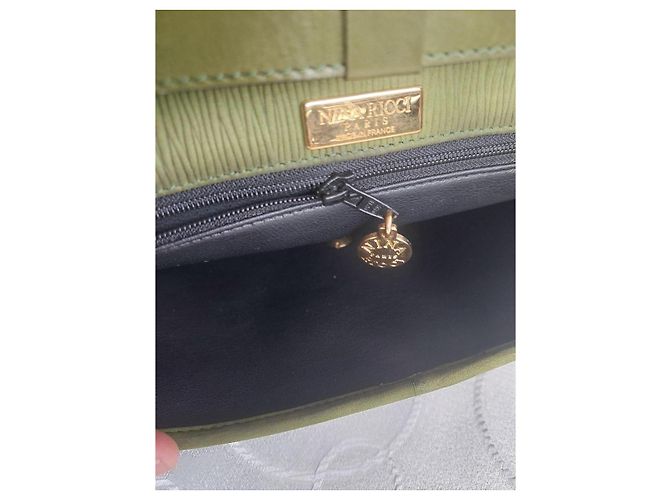Borsa a tracolla Nina Ricci in pelle testurizzata verde - vista 5