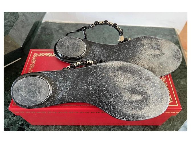 Rene Caovilla Sandali René Caovilla Neri con Cristalli Taglia 39 Nero Silver hardware - vista 5