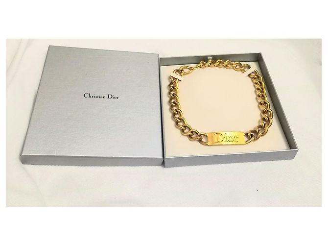 Collier Gourmette Christian Dior Placcato Oro D'oro - vista 9