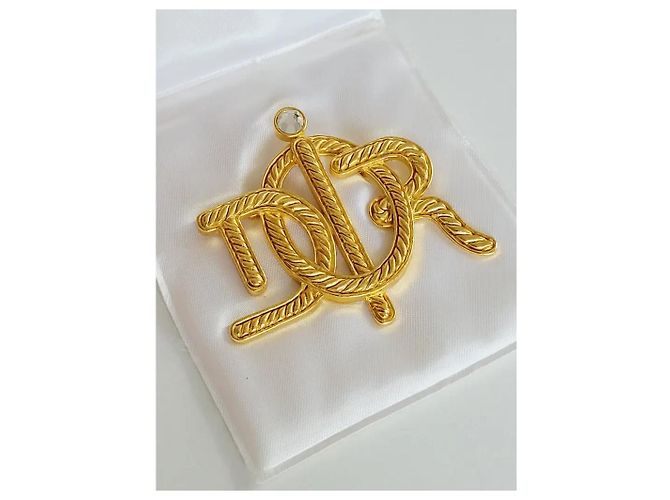 Spilla Christian Dior Logo Placcata Oro D'oro - vista 3