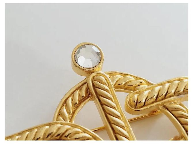 Spilla Christian Dior Logo Placcata Oro D'oro - vista 5