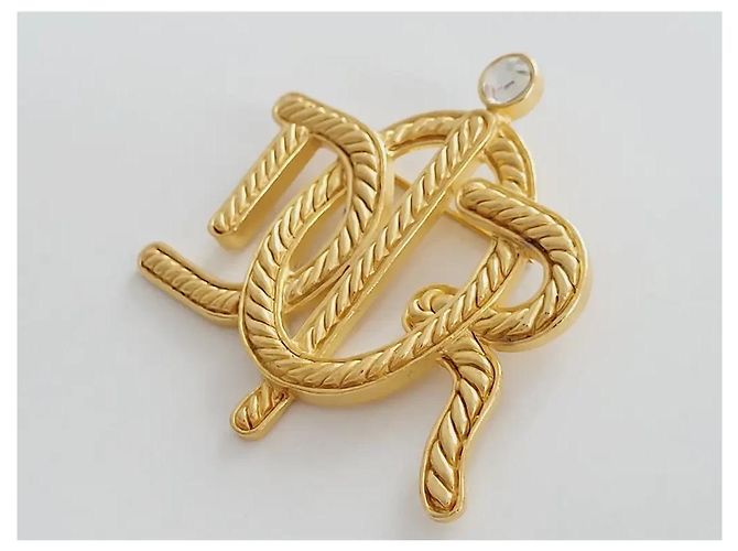 Spilla Christian Dior Logo Placcata Oro D'oro - vista 6