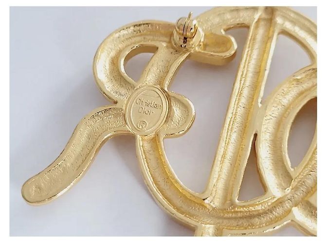 Spilla Christian Dior Logo Placcata Oro D'oro - vista 8
