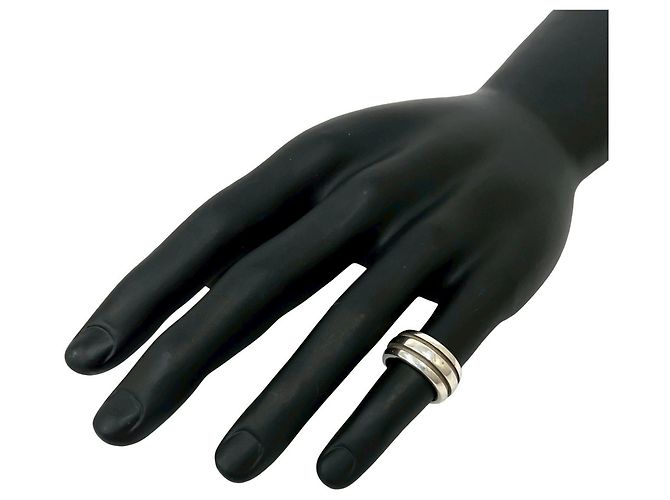 Tiffany & Co Anello Tiffany Grooved Double Line Argento - vista 2