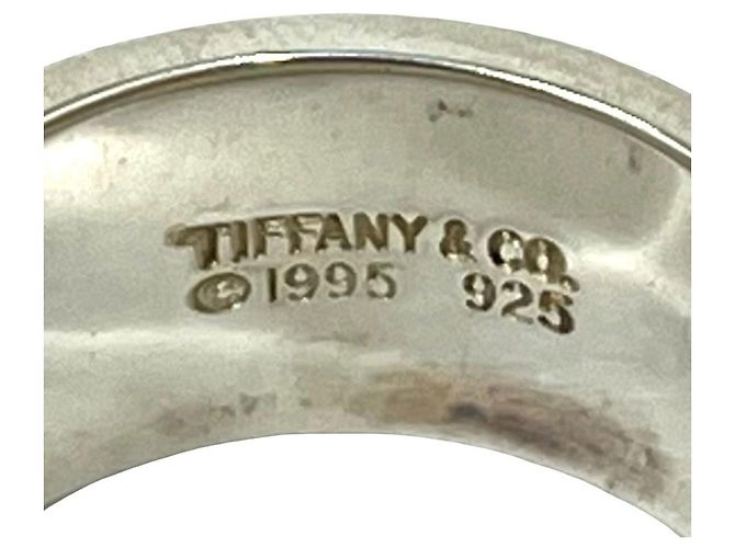 Tiffany & Co Anello Tiffany Grooved Double Line Argento - vista 3