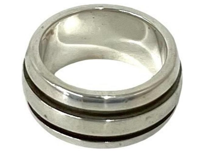 Tiffany & Co Anello Tiffany Grooved Double Line Argento - vista 4