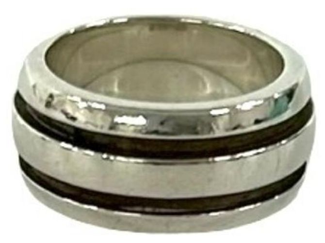 Tiffany & Co Tiffany Grooved Double Line Band Ring Silber - Ansicht 4