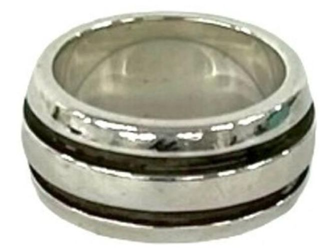 Tiffany & Co Tiffany Grooved Double Line Band Ring Silber - Ansicht 6