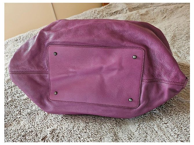 Salvatore Ferragamo Borsa Hobo Gancini in Pelle Viola Porpora - vista 6