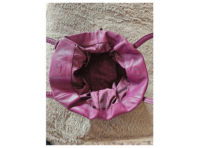 Salvatore Ferragamo Borsa Hobo Gancini in Pelle Viola Porpora - vista 8