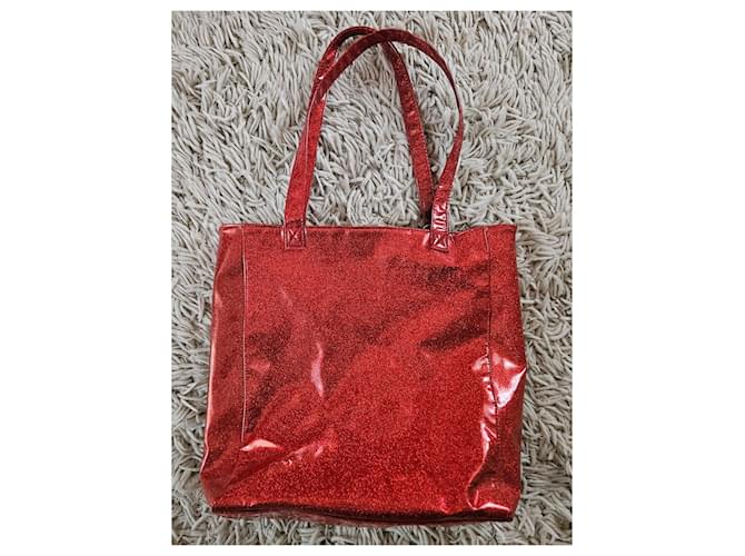 Marc Jacobs Borsa Tote Rossa Glitter Rosso - vista 2
