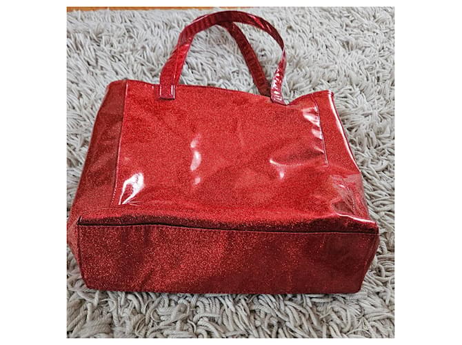 Marc Jacobs Borsa Tote Rossa Glitter Rosso - vista 3