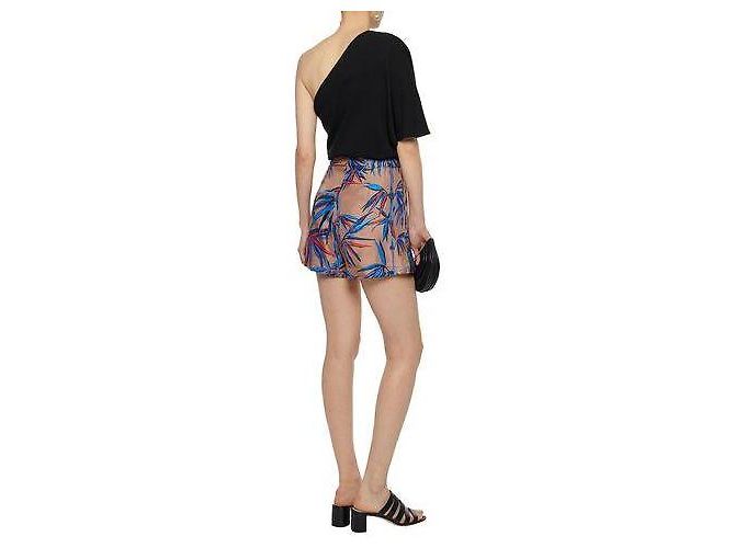 Emilio Pucci Short de seda estampado bambú Azul Beige Burdeos - vista 6