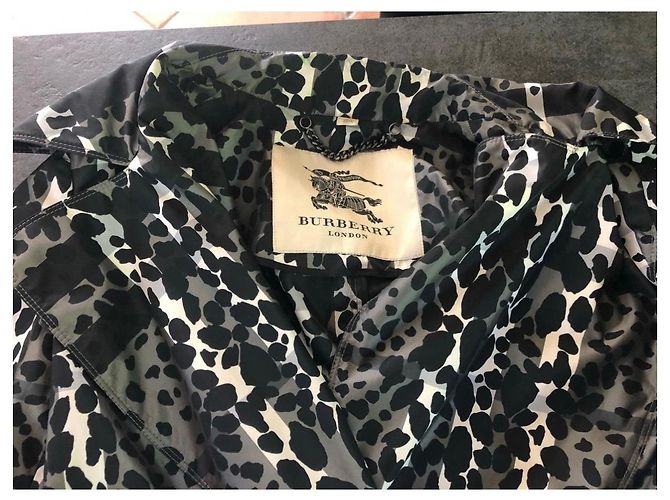Trenchcoat Burberry Prorsum Größe 38 Schwarz Weiß Grau - Ansicht 2