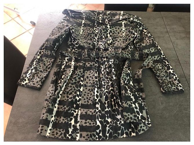 Trenchcoat Burberry Prorsum Größe 38 Schwarz Weiß Grau - Ansicht 5