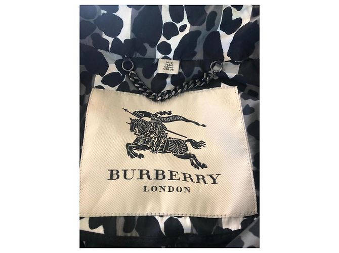 Trenchcoat Burberry Prorsum Größe 38 Schwarz Weiß Grau - Ansicht 7
