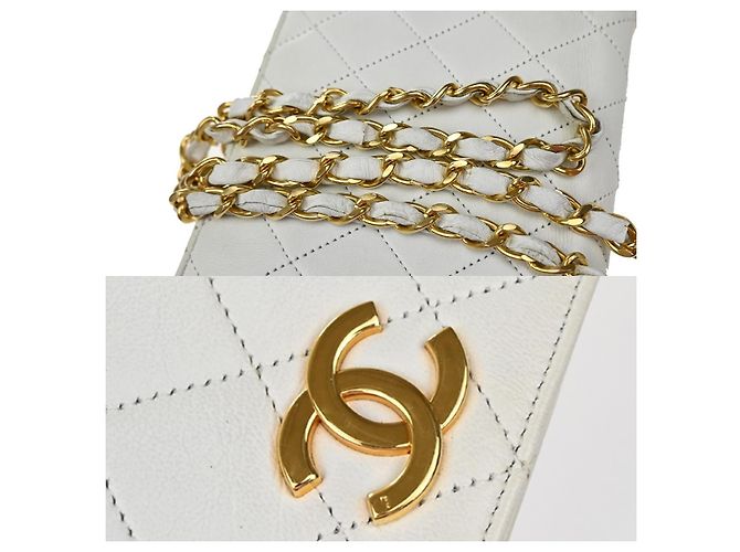 Portafoglio Chanel Wallet on Chain in pelle Bianco - vista 7