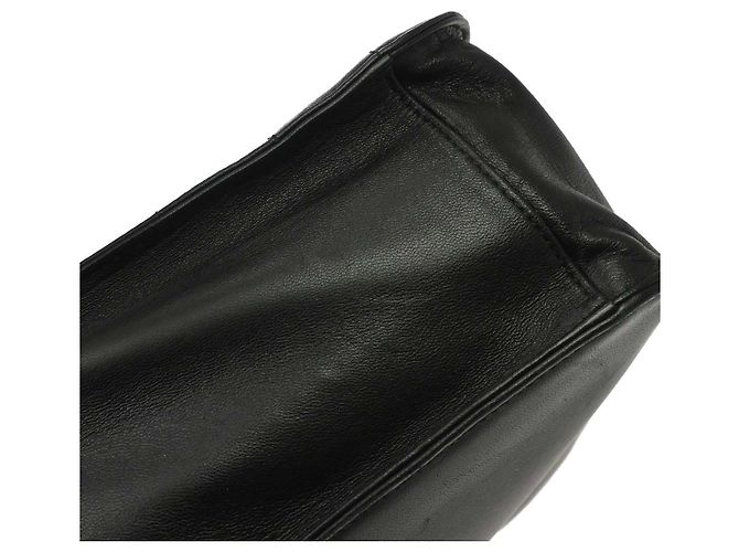 Chanel Chocolate Bar CC Tote aus gesteuertem Leder Small Schwarz - Ansicht 3