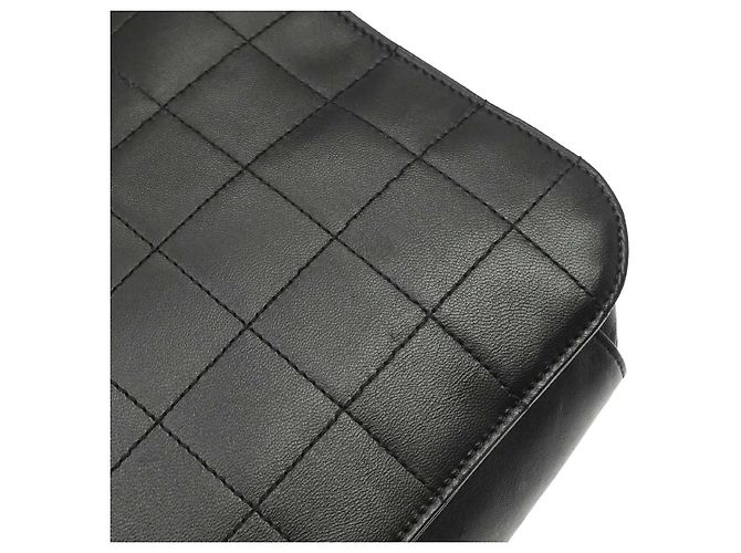 Chanel Chocolate Bar CC Tote aus gesteuertem Leder Small Schwarz - Ansicht 6