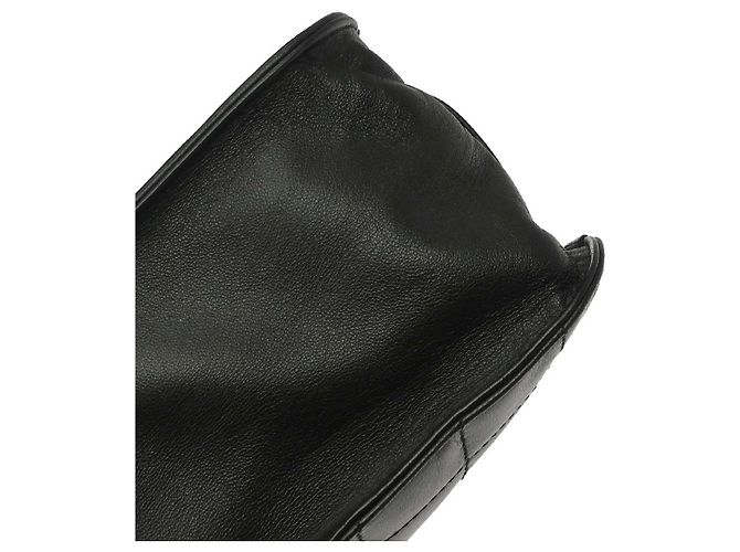 Chanel Chocolate Bar CC Tote aus gesteuertem Leder Small Schwarz - Ansicht 7