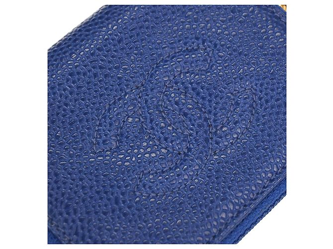 Portafoglio Chanel Timeless CC Caviar Long Blu - vista 5
