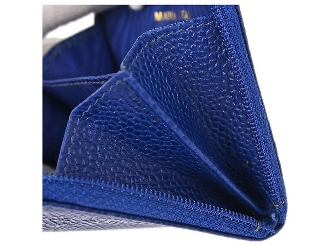 Portafoglio Chanel Timeless CC Caviar Long Blu - vista 7