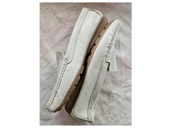 Autre Marque Hush Puppies Mocassini in pelle bianca Bianco - vista 5