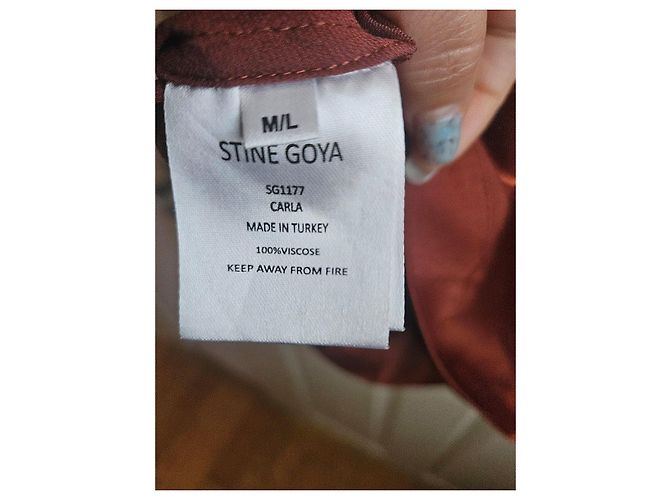 Autre Marque Stine Goya Vestido Carla Estampado Nubes Castaño - vista 9