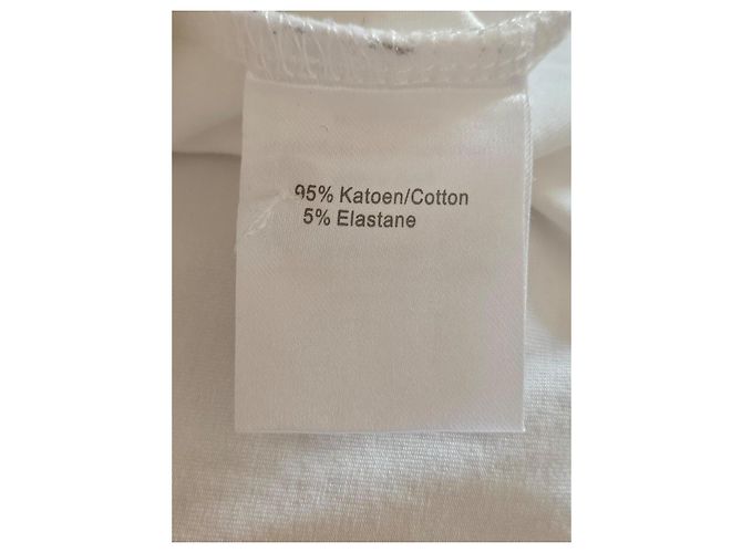 Autre Marque Camicetta Purdey bianca in misto cotone con perle Bianco - vista 10