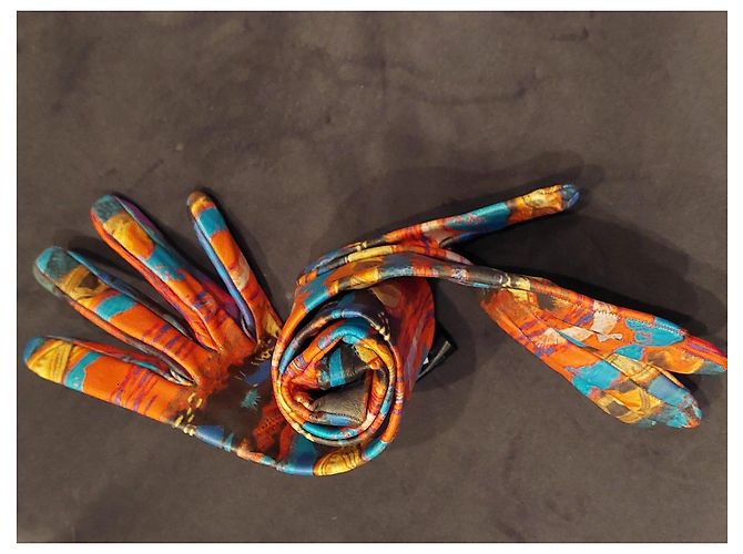 Giorgio Armani Lange Lederhandschuhe mit Print Mehrfarben - Ansicht 8